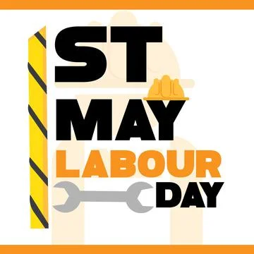 International labour day.Poster, banner, brochure or flyer design. Stock Illustration