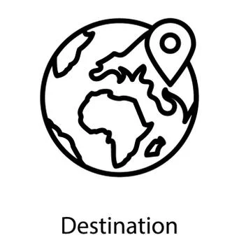 International Location Map Illustrazione stock