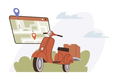 International logistic. Vector logistic systems. Export and import shipping Stock Illustration