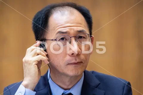 International Monetary Fund mission for Romania - press conference Stock Photos