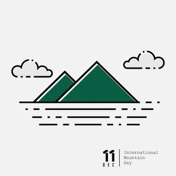 International Mountain Day Stock Illustration