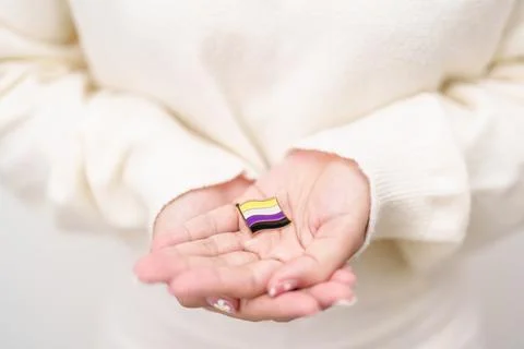 International Non Binary People July Day and Happy Pride June month and LGB.. Foto stock