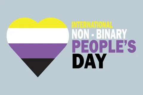 International Non-Binary People's Day Stockillustratie