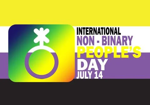 International Non-Binary People's Day Illustrazione stock