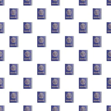 International passport documents forming seamless travel pattern Stock Illustration