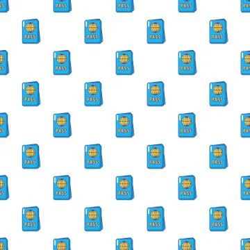 International passport pattern seamless Stock Illustration