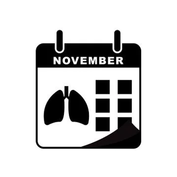 International pneumonia day icon with Lungs and hand icon. Design template ve Stock Illustration