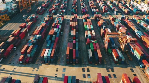 An International port Stock Footage 146573424
