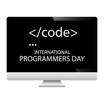 International programmers day on a computer monitor Stock-Illustration