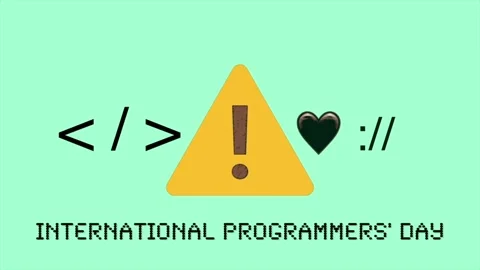 International Programmers&amp;#039; Day themed video animation. Stock-Footage 325617923