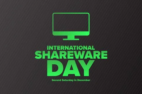 International Shareware Day. Second Saturday in December. Holiday concept Stock Illustration
