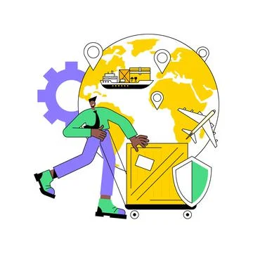 International shipment abstract concept vector illustration. Stock Illustration