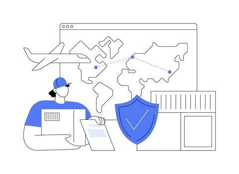International shipment abstract concept vector illustration. Stock Illustration