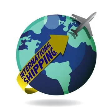 International shipping 库存插图