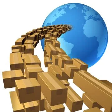 International shipping Stock Illustration