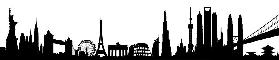 International skyline vector Stock Illustration