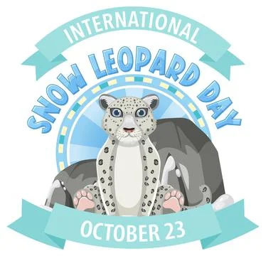 International Snow Leopard Logo Concept Stock Illustration
