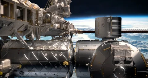 International Space Station. Elements of this image furnished by NASA Stock Footage 121577655