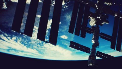 International Space Station. Elements of this image furnished by NASA Stock Illustration