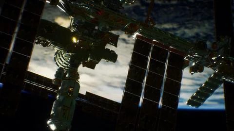 International Space Station. Elements of this image furnished by NASA Stock Illustration