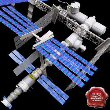 International Space Station V2 3D Model