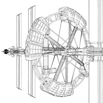 International Space Station Vector. Stock Illustration