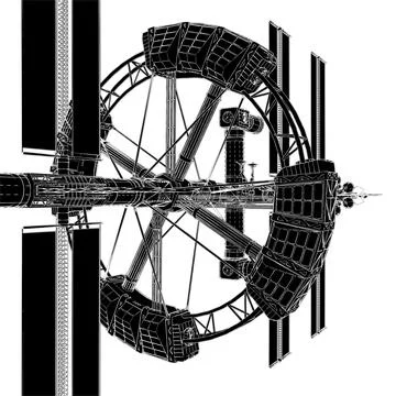 International Space Station Vector. Stock Illustration