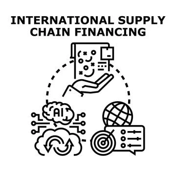 International supply chain financing solutions utilizing technology Stock Illustration