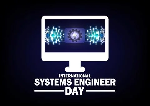International Systems Engineer Day Stock Illustration