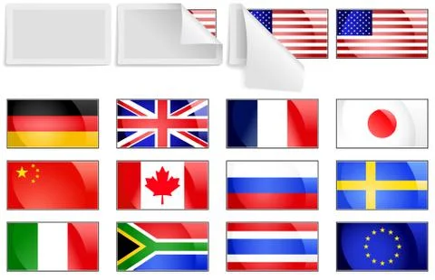 International transfer flags Stock-Illustration