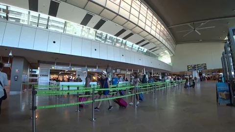 International Valencia airport terminal 4 Stock Footage