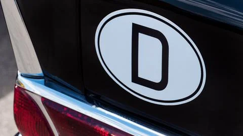 International vehicle registration code "D" for Germany Stock Photos