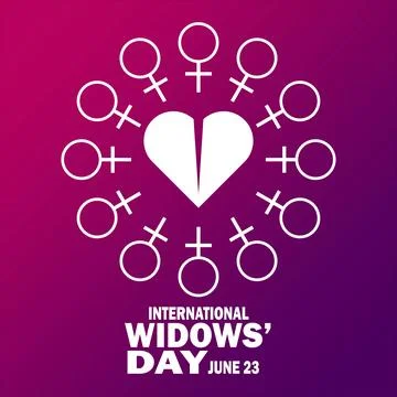 International Widows' Day Vector Template Design Illustration Stock-Illustration