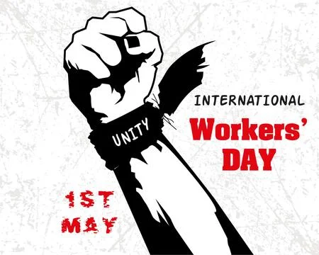 International Workers Day Vector Art Sign Stock Illustration