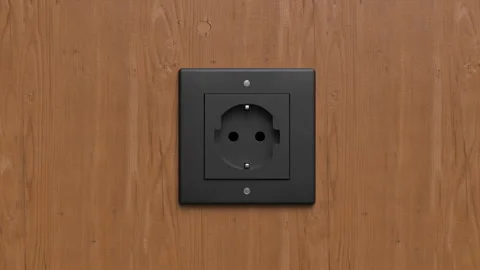 International World Plug Set. Different Electrical Outlets. Switch On The Wall Stock Footage 271111598
