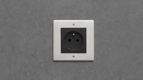 International World Plug Set. Different Electrical Outlets. Switch On The wall   Stock Footage 271394249