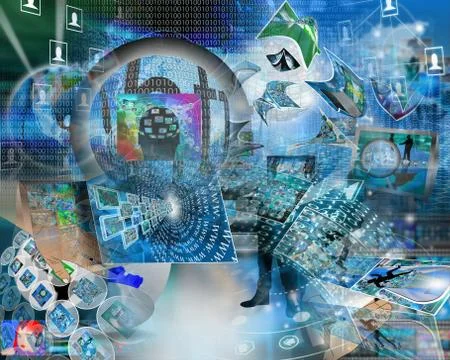 Internet abstract Illustrazione stock