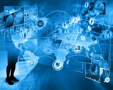 Internet abstraction Stockillustratie