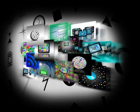 Internet abstraction 스톡 일러스트