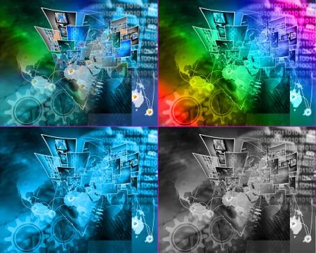 Internet abstraction Illustrazione stock