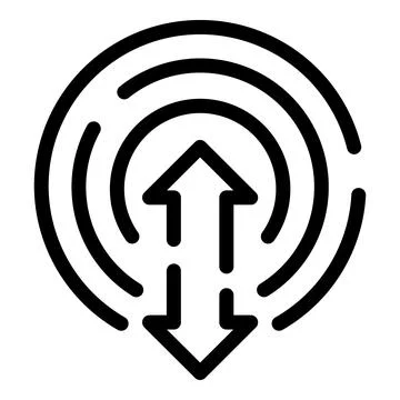 Internet access icon, outline style Stock Illustration