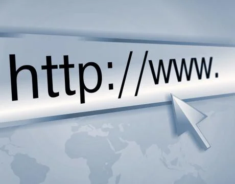 Internet address, computer screen Stock-Illustration