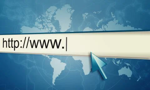 Internet address, computer screen 스톡 일러스트