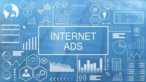 Internet Ads, Animated Typography Stock Illustration