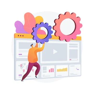 Internet advertising analytics vector concept metaphor. 스톡 일러스트