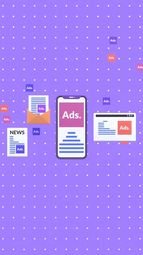 Internet Advertising Concept Animation In Vertical Video Format. 動画素材 300658984