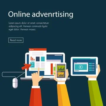 Internet Advertising Stock Illustration