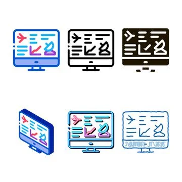 Internet air navigation diversity icon vector outline Ilustración de archivo