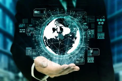 Internet and big data technology concept Stock Photos