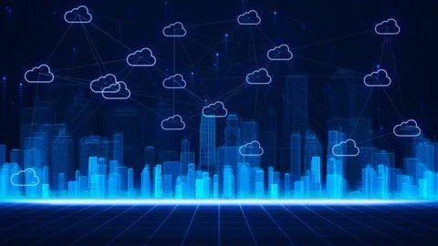 Internet and cloud computing technology utilizing big data 스톡 일러스트